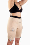 Cathwear Catheter Leg Bag Underwear - Leg Bag Holder for Men & Women - Catheter Supplies Compatible with Foley, Nephrostomy, Suprapubic & Biliary Catheters Holds (2) 600ml Leg Bags - Beige | Small