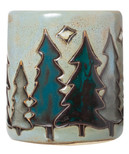 One (1) MARA STONEWARE COLLECTION - 16 Ounce Coffee Cup Collectible Dinner Mug - Pine Trees Design