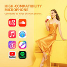 CALF Bluetooth Wireless Karaoke Microphone with Speaker,Changba Microphone, Portable Handheld Microphone, Karaoke Machine for Android/iPhone/PC G2(Black)