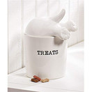 Dog Tail Treat Canister - Ceramic Dog Treat Jar