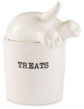 Dog Tail Treat Canister Ceramic Dog Treat Jar