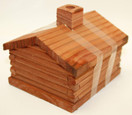 Paine's Red Cedar Log Cabin Incense Burner