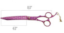 Kenchii Pink Poodle Grooming Shears (8.0" Straight) KEPP8