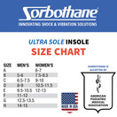 Sorbothane Ultra Sole Insole W 13, M 11-12 (Metric 44-45) - F