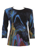 Jess & Jane Women's Layla Cotton Top 100% Cotton BLK - 2X