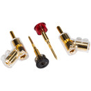 Parts Express Angled Locking Stacking Banana Plug with Dual Set Screws Poly Shell