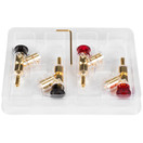 Parts Express Angled Locking Stacking Banana Plug w/ Dual Set Screws Poly Shell 