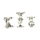 Basic Spirit Yoga Moose Poses Pewter Miniature Figurines Statues Gifts Namaste Zen MN-8