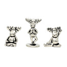 Basic Spirit Yoga Moose Poses Pewter Miniature Figurines Statues Gifts Namaste Zen | MN-8