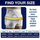 SAFEHIP AirX Men’s Hip Protector Briefs (Large 40-48 Inches) - 50-05.01.K64