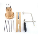 SFC Tools Jewelers Saw Kit includes Saw frame, Blades, Organizer and Bench Pin
