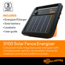 Gallagher S100 Solar Electric Fence Charger - Black