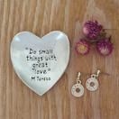 Basic Spirit Do Small Things Pewter Trinket Dish Ring Bowl - Gift Box