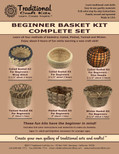 Traditional Craft Kits Beginner Coil Basket Kit - Basket Weaving Kit Set of 6