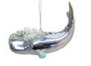 December Diamonds Glass Ornament - Jeweled Pastel Whale 5" | 79-81292