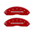 MGP Caliper Covers 42007S Red 'Wrangler' Engraved Caliper Cover Set of 4