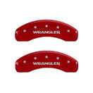 MGP Caliper Covers 42007S Red 'Wrangler' Engraved Caliper Cover Set of 4