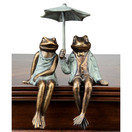 SPI Home Aluminum Sophisticated Frog Couple Shelf Sitters 33712