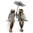 SPI Home Aluminum Sophisticated Frog Couple Shelf Sitters 33712