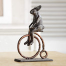 SPI Home Rabbit on Antique Bicycle Desktop Decor - 51075			