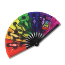 Kreepsville 666 - Elvira Rainbow Folding Fan Handheld Fabric Pride Fan