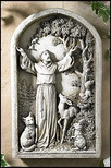 13" Outdoor Garden Figures Saint St. Francis Plaque Statue Milagros Avalon Gallery Collection