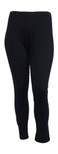 Jess & Jane Mineral Washed Cotton Spandex Legging Pants M31-Ankle Jet Black - XL