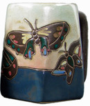 Mara Stoneware Mug - Butterflies - Blue 12 oz.