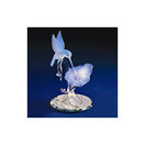 Glass Baron Hummingbird and Blue Flower Glass Figurine