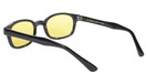 Pacific Coast Original KD's Biker Sunglasses, Black Frame/Yellow Lens 20112