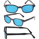 Pacific Coast Sunglasses X-KD's Black Frame/Turquoise Lens Sunglasses, 1129