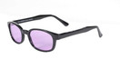 Original X-KD's 20% Larger PURPLE Lens Black Frame Biker Sunglasses 11216