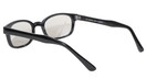 Pacific Coast Original KD's Biker Sunglasses Black Frame/Clear Silver Mirror Lens 20113