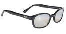 Pacific Coast Original KD's Biker Sunglasses Black Frame/Clear Silver Mirror Lens, 20113