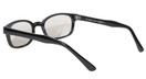 Pacific Coast Original KD's Biker Sunglasses Black Frame/Clear Silver Mirror Lens (20113)