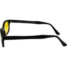 Pacific Coast Original KD's Biker Sunglasses (Black Frame/Yellow Lens) 10112