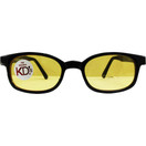 Pacific Coast Original KD's Biker Sunglasses (Black Frame/Yellow Lens) - 10112