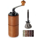 AKIRAKOKI Manual Coffee Grinder Wooden Mill, Brown