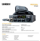 Uniden PRO520XL Compact 40 Channel CB Radio w/ RF Gain, PA, ANL Filter