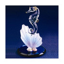 Glass Baron Sea Horse on Blue Coral, S3 253
