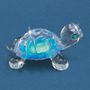 Glass Baron Blue Turtle Glass Figurine, S0 254-B