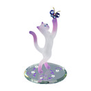 Glass Baron Princess Cat with Butterfly Figurine L0 104