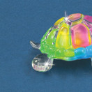 Glass Baron Rainbow Snow Cone Small Turtle Figurine with Swarovski Crystal