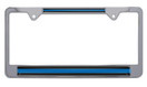 Elektroplate Police Blue Line Chrome License Plate Frame POLICE-STD-LPF