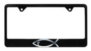 Elektroplate Christian Fish Cross Black License Plate Frame