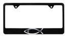 Elektroplate Christian Fish Cross - Black License Plate Frame