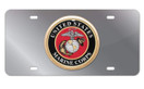 Elektroplate United States Marine Corps Eagle Stainless Steel License Plate