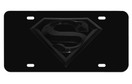 Elektroplate Superman All Black 3D License Plate SUPER-BLK-BLK-LP