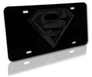 Elektroplate Superman All Black 3D License Plate SUPER-BLK-BLK-LP