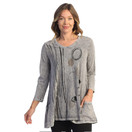 Jess & Jane Mineral Washed Cotton Side Patch Pocket Tunic Lollipop Midnight XL